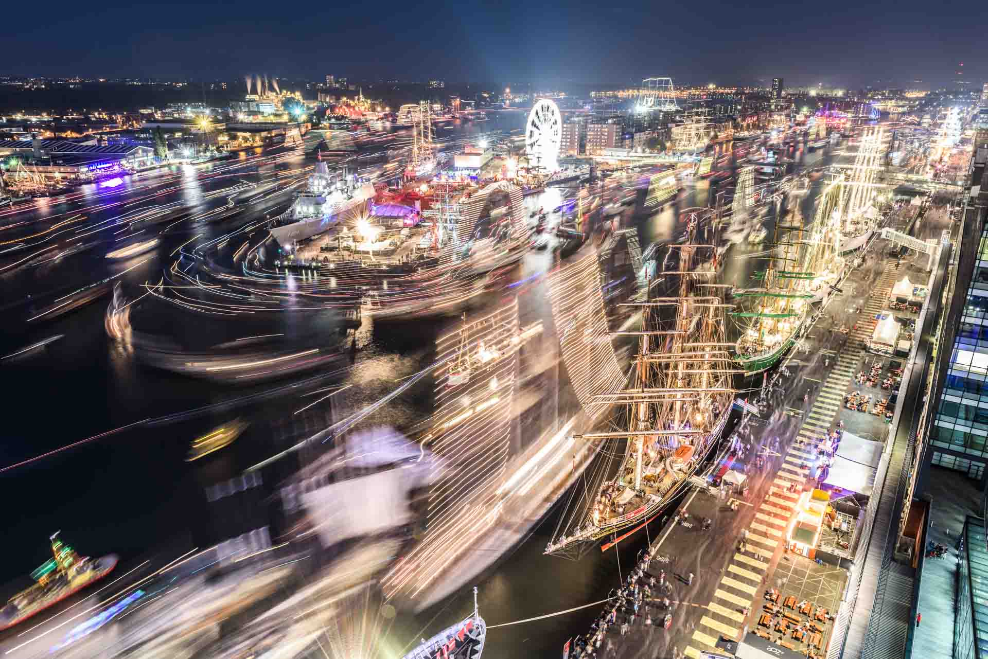 SAIL Amsterdam 2015 view over Amsterdam uitzicht, nachtfotografie, night photography